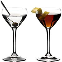 Riedel Drink Specific Glassware Nick &amp- Nora - Vaso de cóctel (2 unidades- 4 onzas)- transparente